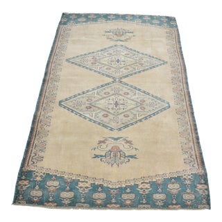 Traditional Turkish Handmade Wool Decorative Rug For Sale