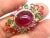 Bochic "Orient" Vintage Ruby, Emerald, Sapphire & Diamond Ring Set In 18K & Silver For Sale - Image 16 of 18