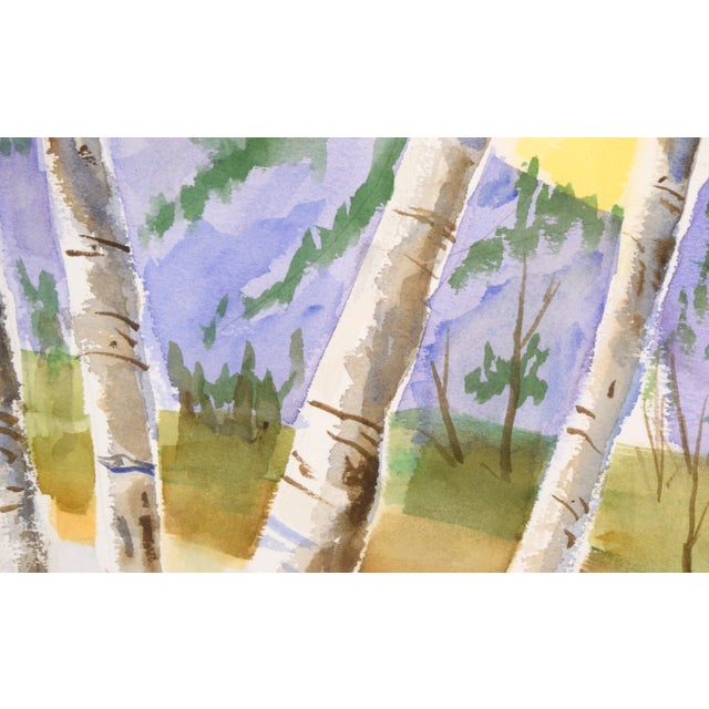 1990s Birch Trees in Spring, Landscape For Sale - Image 5 of 8
