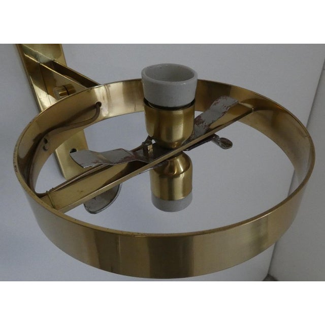 Double-Cap Wall Light in Amber Glass and Brass from Peill & Putzler, Germany, 1960s For Sale - Image 15 of 18