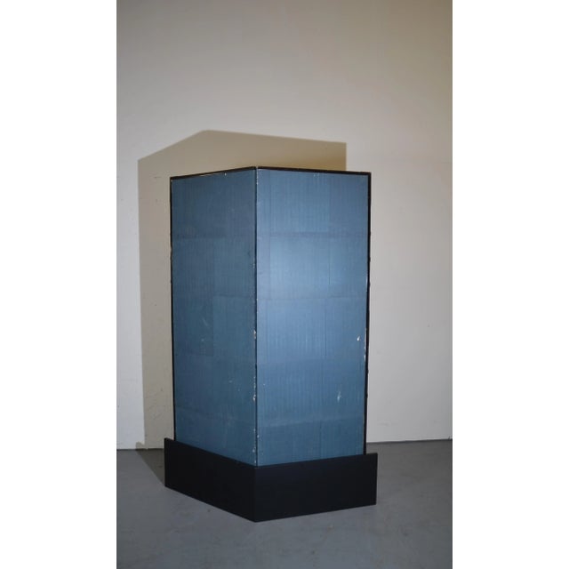 2-panel Asian screen sitting in a custom wood frame.