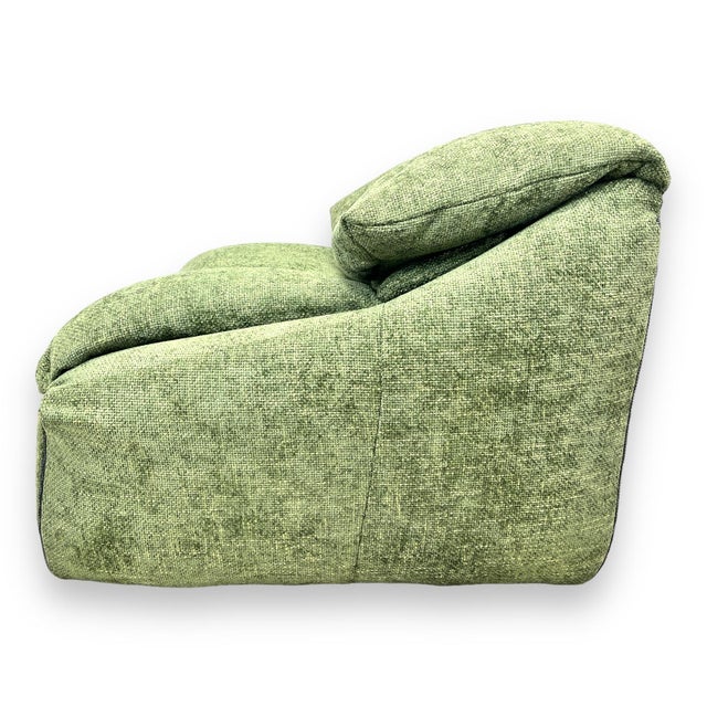 Vintage Green Plumy One-Seater Sofa Chair by Annie Hiéronimus for Ligne Roset For Sale - Image 3 of 17