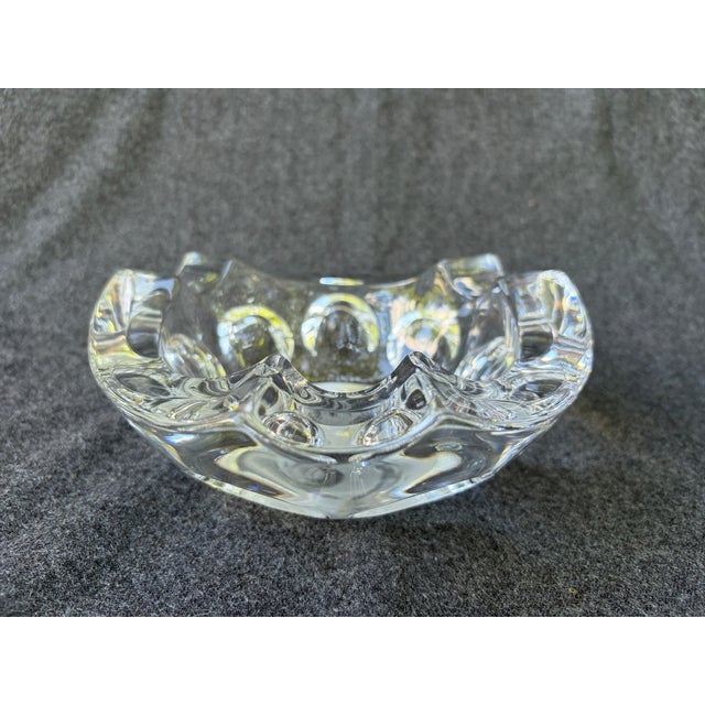 Heavy Mid Century Crystal Catchall Ashtray For Sale In New York - Image 6 of 18