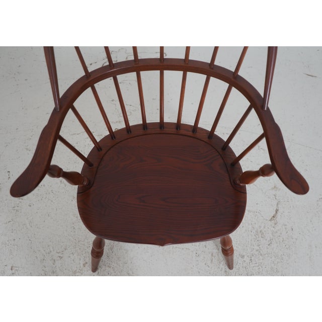 Wood Set of 6 Frederick Duckloe Loop Back Windsor Dining Room Chairs For Sale - Image 7 of 18