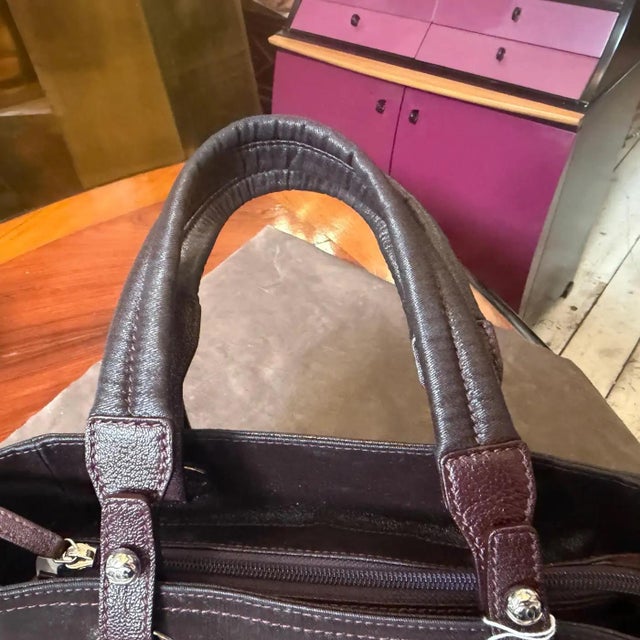 2006 Vintage Chanel Dark Chocolate Brown Coated Canvas Tote Bag For Sale - Image 15 of 18