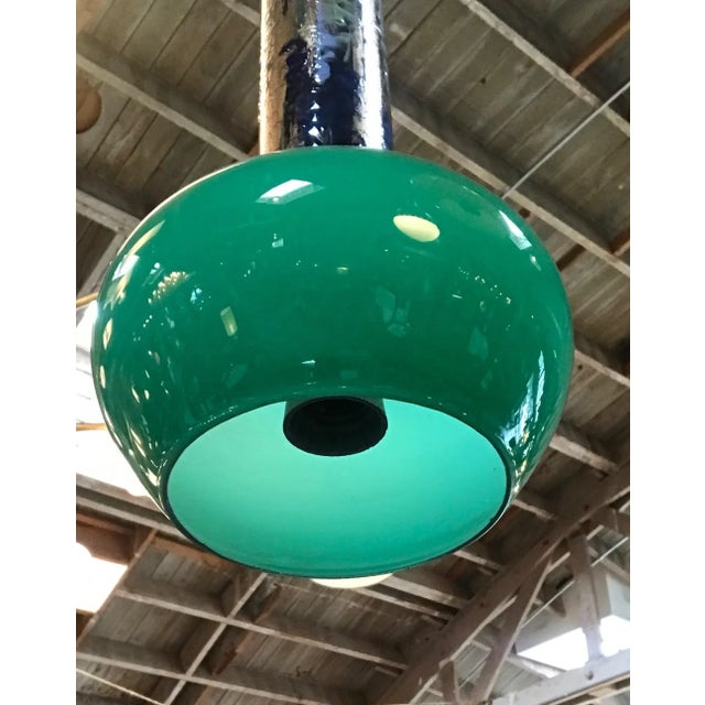 Esperia Pendants Cold Painted in Orange and Green, Italy, 1970s - a Pair For Sale - Image 9 of 11