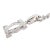 Contemporary Cartier Double C 18k White Gold Diamond Pendant Necklace For Sale - Image 3 of 12