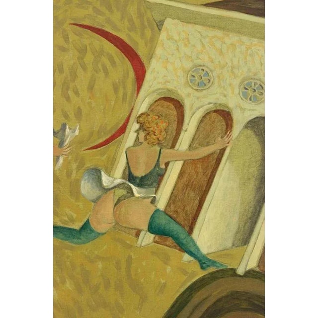 Alberto Gallerati, The Only Way Out, Oil on Canvas, 1970s For Sale - Image 4 of 4