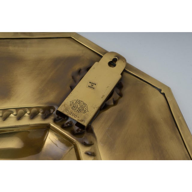 Traditional Hand-Crafted Brass Wall Sconces Shields - a Pair For Sale - Image 3 of 13