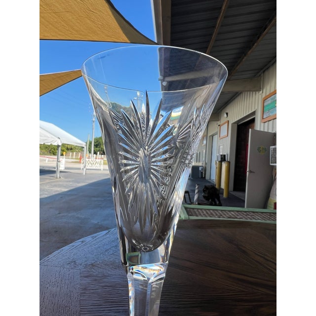 Modern Waterford Crystal Millennium Champagne Flute "Continental" Millennium Series Signed For Sale - Image 3 of 8