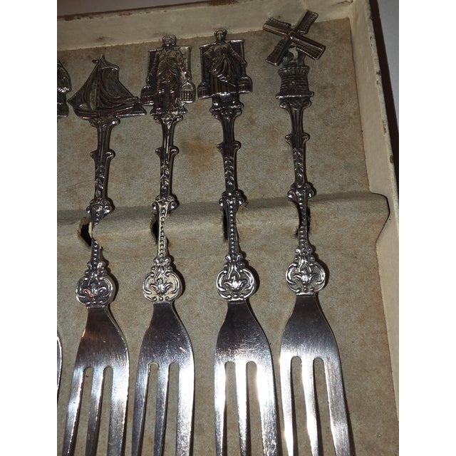 1940s Dutch Silverplated Six Piece Serving Set For Sale In San Antonio - Image 6 of 12
