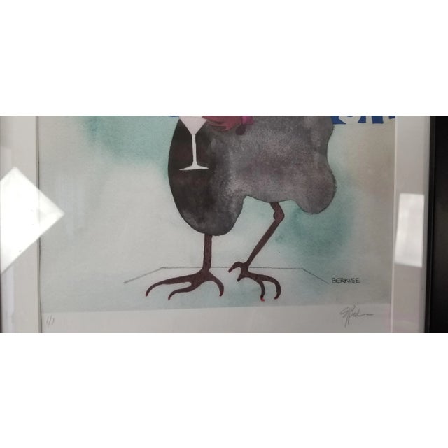 Black Edward Berkise Surrealist Abstract Watercolor Painting For Sale - Image 8 of 13