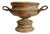 Italian Neoclassical Wood Tazza With Bronze Swan Handles, Early 20th Century For Sale