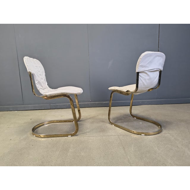 Italian Cantilever Dining Chairs from Cidue, 1970s, Set of 5 For Sale - Image 4 of 13