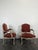 Louis XV Red Cabriolet Armchairs, Set of 2 For Sale - Image 3 of 7
