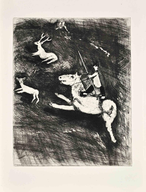 Marc Chagall, The Ride, Etching, 1952, Etching