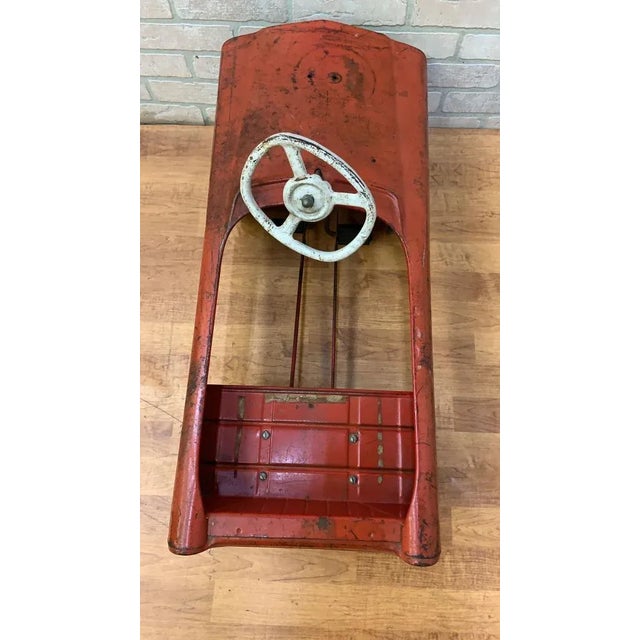 Vintage Murray "Fire Chief" Flat Front Original Steel Pedal Car For Sale In Chicago - Image 6 of 6