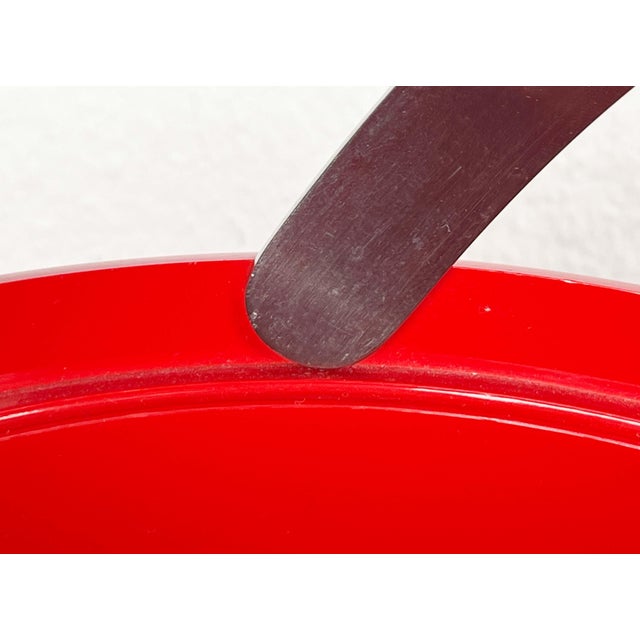 Metal Mid-Century Modern Danish Space Age Red Ice Cooler Bucket by Erik Magnussen for Stelton, 1970s For Sale - Image 7 of 18