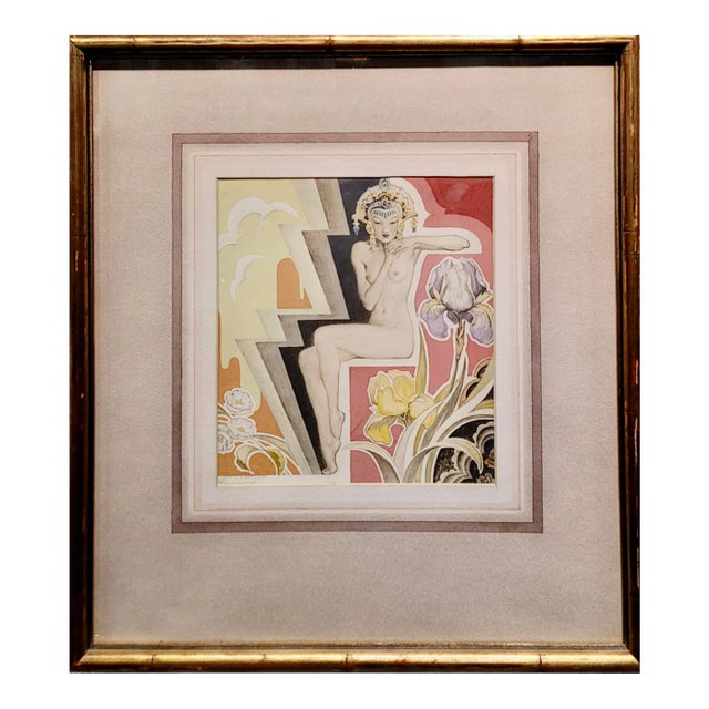 Glenn Crawford Sheffer- Art Deco Nude Female-Original 1920s Painting For Sale