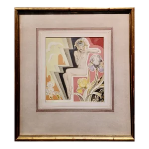 Glenn Crawford Sheffer- Art Deco Nude Female-Original 1920s Painting