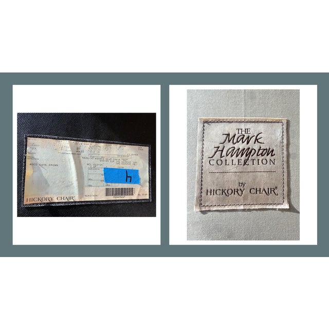 Rattan Wicker Lounge Chairs by Hickory Chair, Upholstered in Colefax & Fowler, Set of 2 For Sale - Image 17 of 18