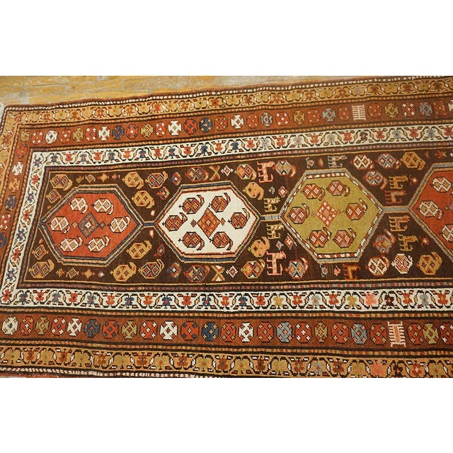 Early 20th Century W. Persian Kurdish Runner Carpet For Sale - Image 14 of 15