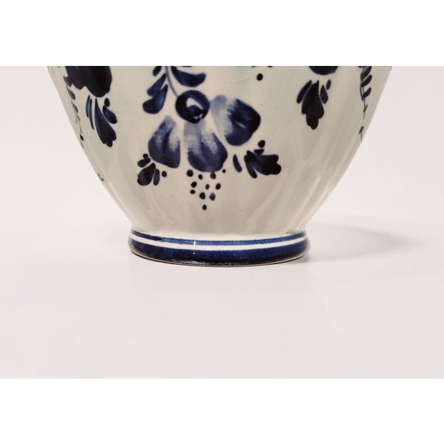 Antique Dutch Hand-Painted Delft Blue Lidded Vase, Holland, 1920s For Sale - Image 13 of 18
