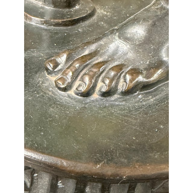 19th Century Grand Tour Neo Classical Bronze of Dancing Faun with Cymbals For Sale - Image 12 of 18