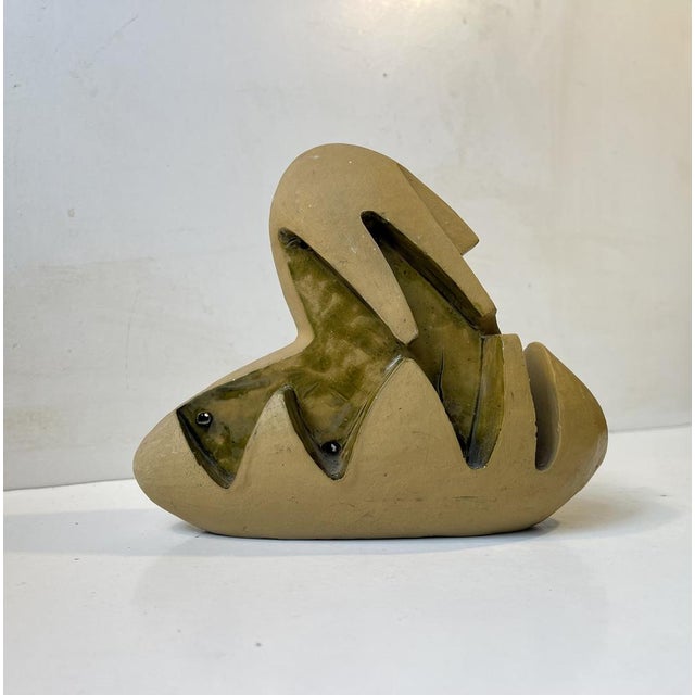 Surrealist Entity in Glazed Ceramic by Aksel Hansen, 1960s For Sale - Image 9 of 9