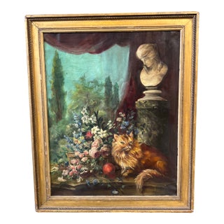 1940s Oil Painting Still Life - unsigned For Sale