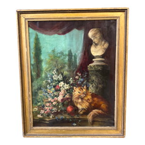 1940s Oil Painting Still Life - unsigned