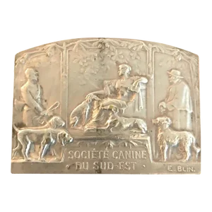 Signed French Silver Dog Show Medal: Societe Canine Du Sud-Est Exposition De Lyon 1923