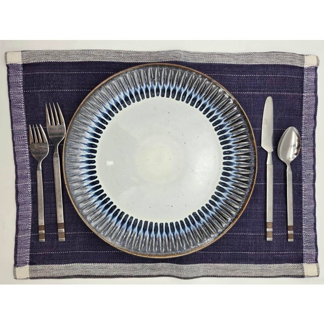 1970s Dansk Ritva Puotila Indigo Cotton Placemats, Set of 6 For Sale In Miami - Image 6 of 7