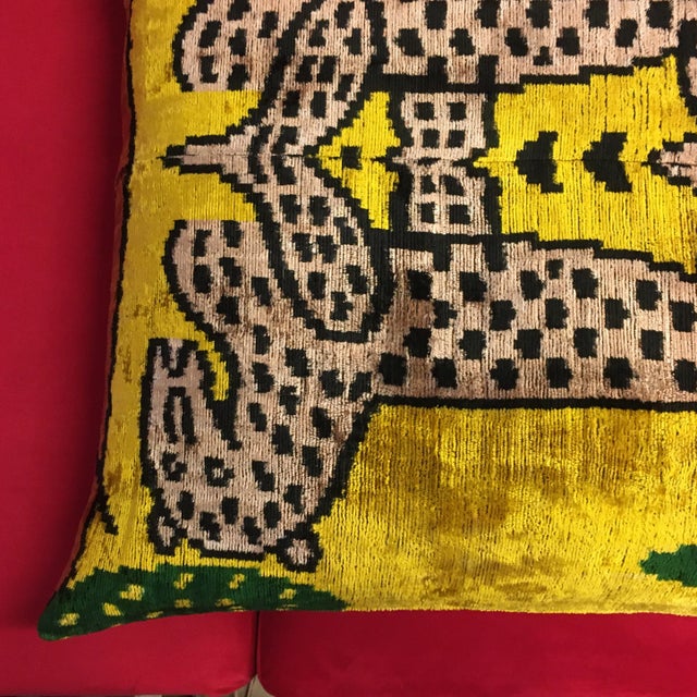 2020s Animal Print Silk Velvet Pillow For Sale - Image 5 of 9