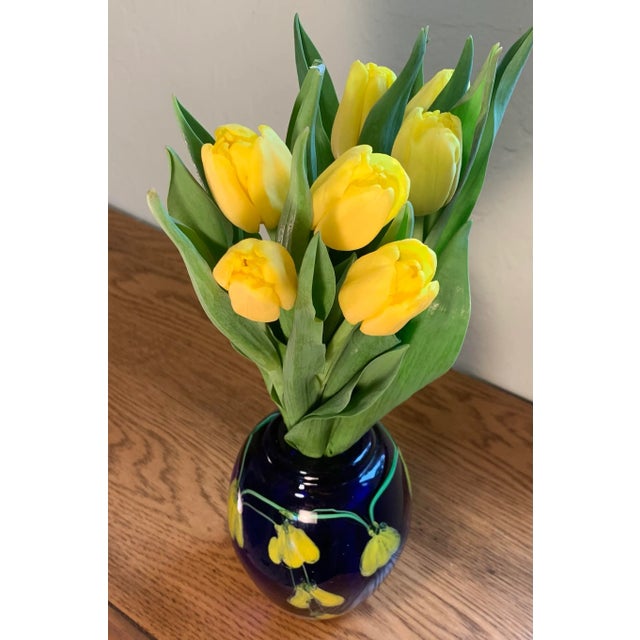 Blue Murano Glass Vase For Sale - Image 8 of 10