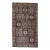 1970s Vintage Turkish Handmade Wool Cotton Brown Area Rug For Sale