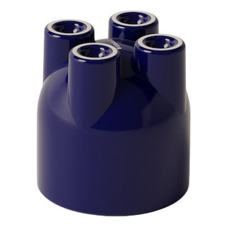 Uuuuccio Cappuccino Cup and Saucer Cobalt by Burgio. For Sale