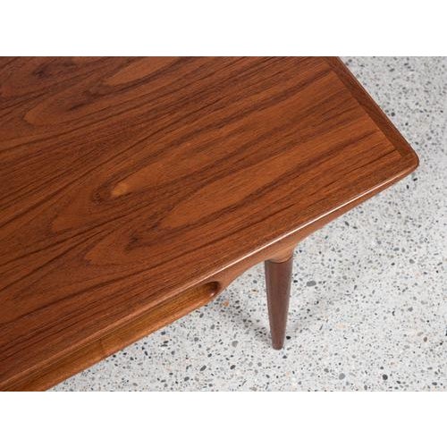 Johannes Andersen Mid-Century Danish Rectangular Coffee Table in Teak attributed to Johannes Andersen for Silkeborg, 1960s For Sale - Image 4 of 8