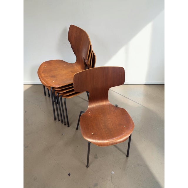 Vintage Model 3103 Dining Chairs by Arne Jacobsen for Fritz Hansen, 1960s, Set of 6 For Sale - Image 16 of 18