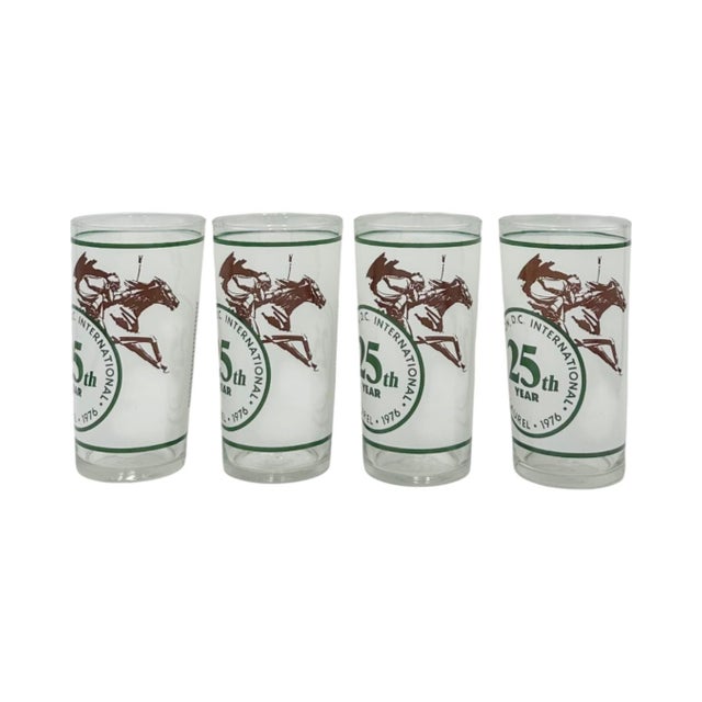 Mid-Century Modern Vintage Set 4 Washington, d.c. International Horse Show Glasses For Sale - Image 3 of 9
