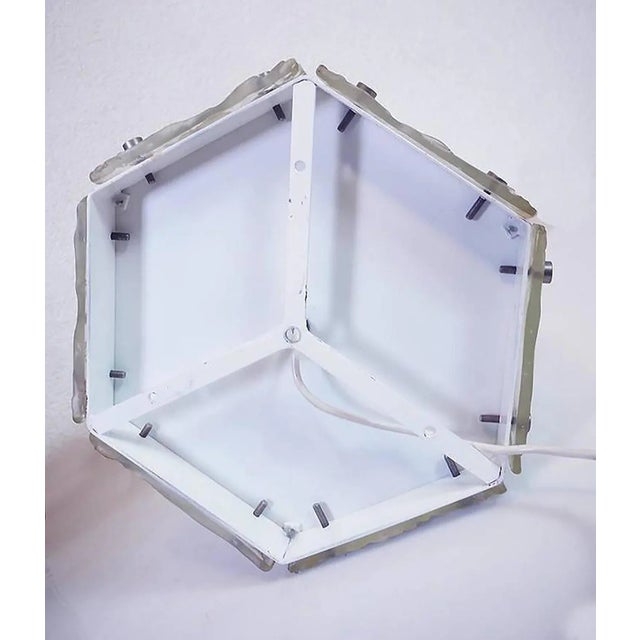 Silver Murano Glass Flush Mount from Mazzega, 1960s For Sale - Image 8 of 9