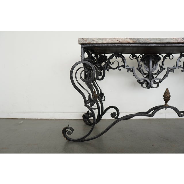 Vintage Neoclassical Console Table Attributed to Maitland-Smith For Sale - Image 12 of 14