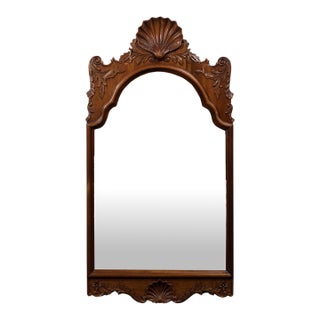 Mid-20th Century Georgian Style Carved Mahogany Wall Mirror For Sale