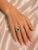 Modern Late 20th Century 14K Yellow Gold Sapphire Diamond Band Ring, Size 7 For Sale - Image 3 of 3