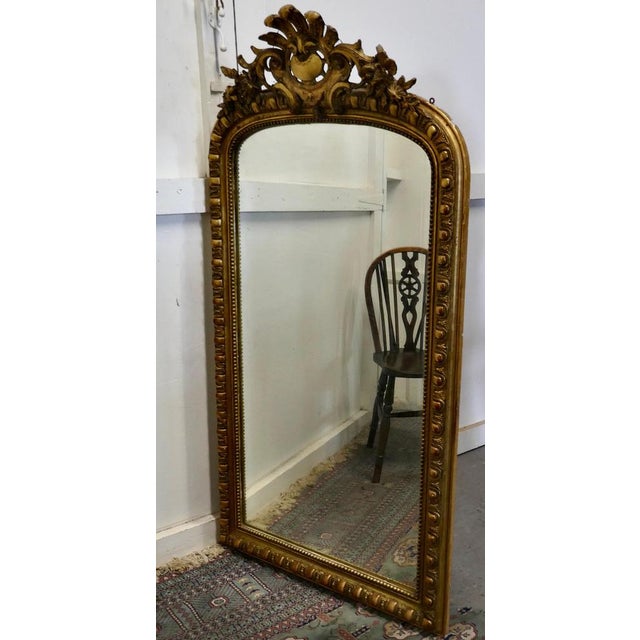 Large 19th Century Louis Philippe French Wall Mirror For Sale - Image 3 of 10