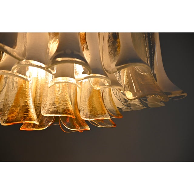 Gold Murano Glass Ceiling Lamp from La Murrina, 1970s For Sale - Image 8 of 10