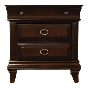 Home Meridian International Kendall Collection Contemporary Traditional Style 30" Nightstand 8098-050 - Dark Merlot Finish