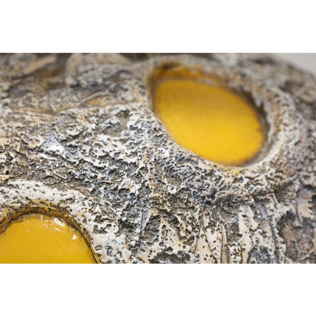 Ceramic 1970s Monumental Brutalist Style Ceramic Lamps by Pieri Tullio - a Pair For Sale - Image 7 of 8