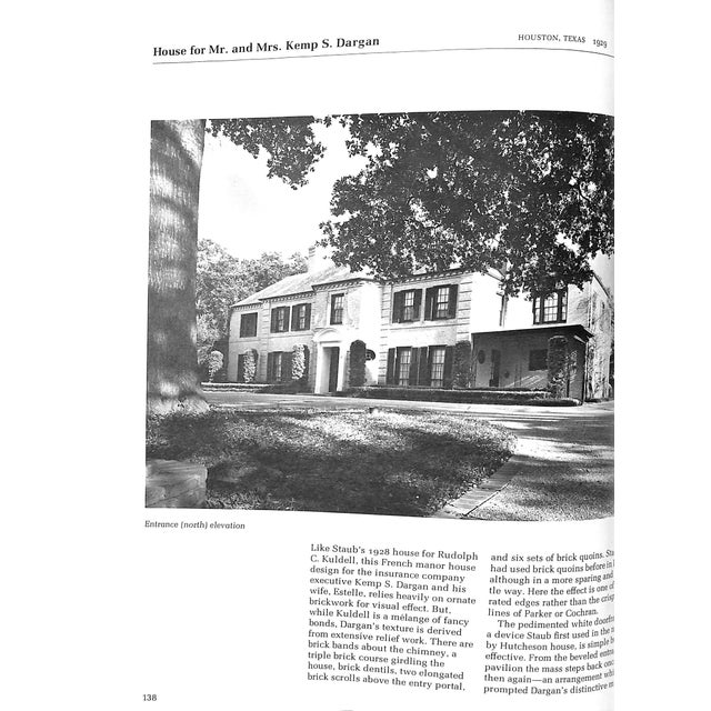 Traditional "The Architecture of John F. Staub: Houston and the South" 1979 Barnstone, Howard (Inscribed) For Sale - Image 3 of 10