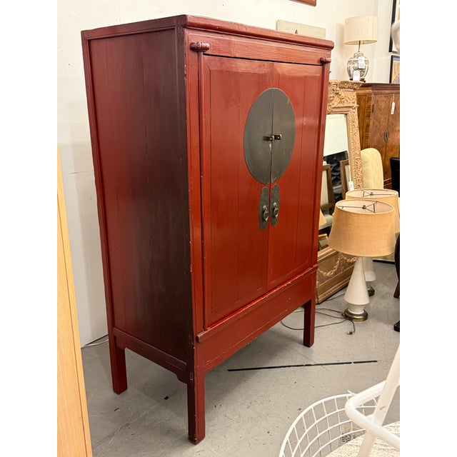 Vintage Chinese Wedding Cabinet For Sale - Image 4 of 12